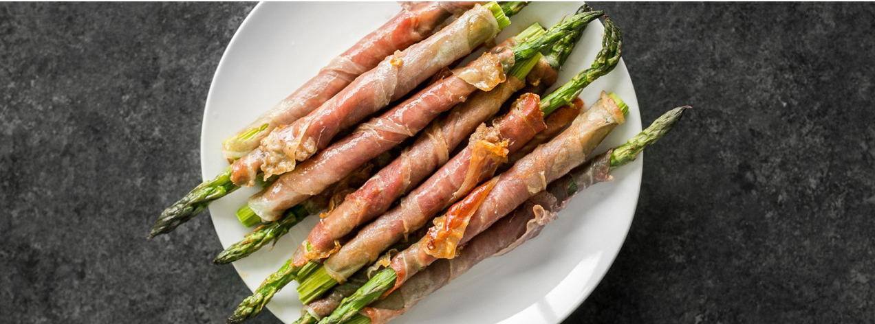 Knusprige Spargel-Schinken-Röllchen