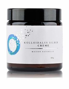 MAISON NATURELLE ® - Kolloidales Silber Creme (100 g) - natürliche Silbercreme mit 100 ppm Silberwasser - Made in Germany