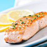 Fillet of salmon on a plate